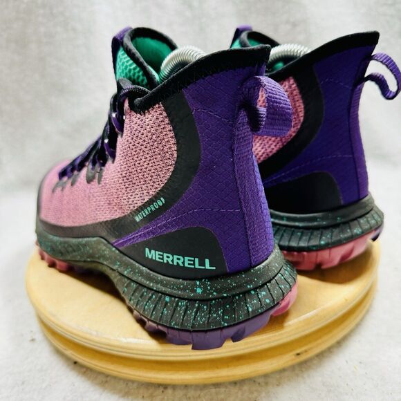 Merrell Bravada Mid Women’s 7 Pink Purple Waterproof Hiking Trail Vibram A - Picture 8 of 10
